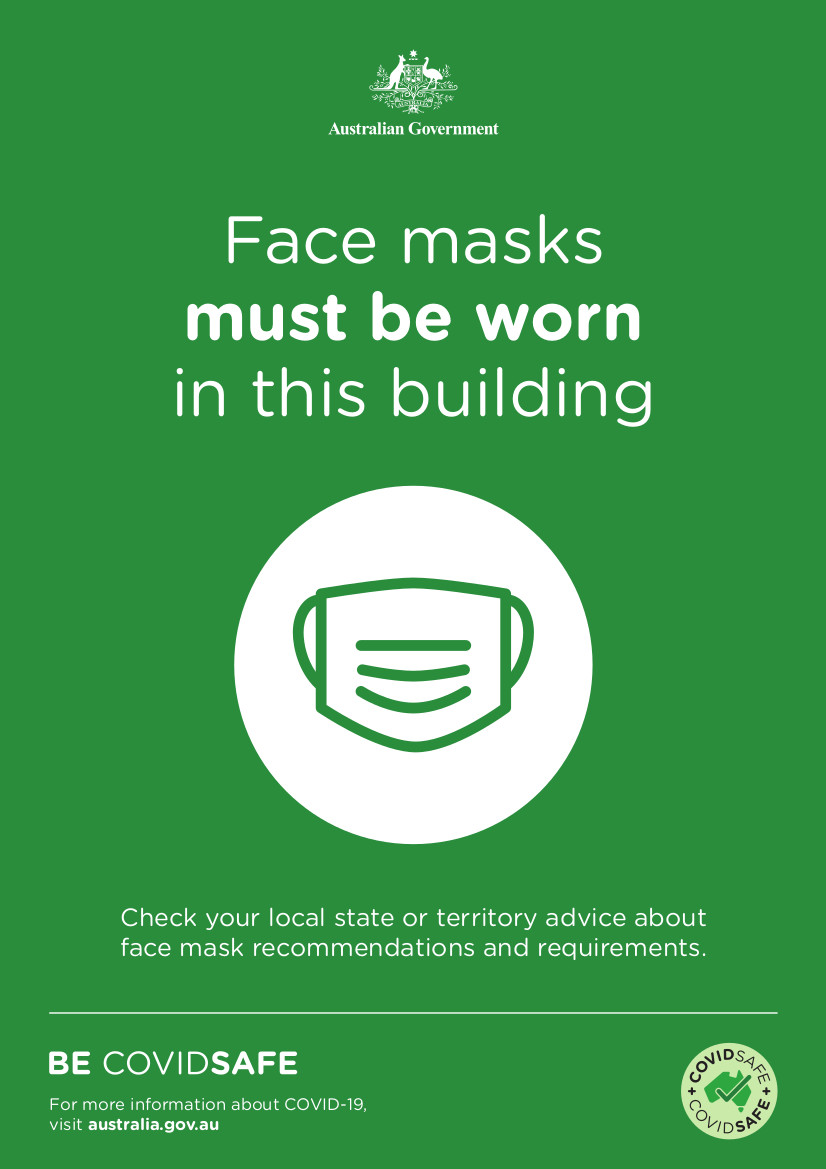 Face masks must be worn in this building